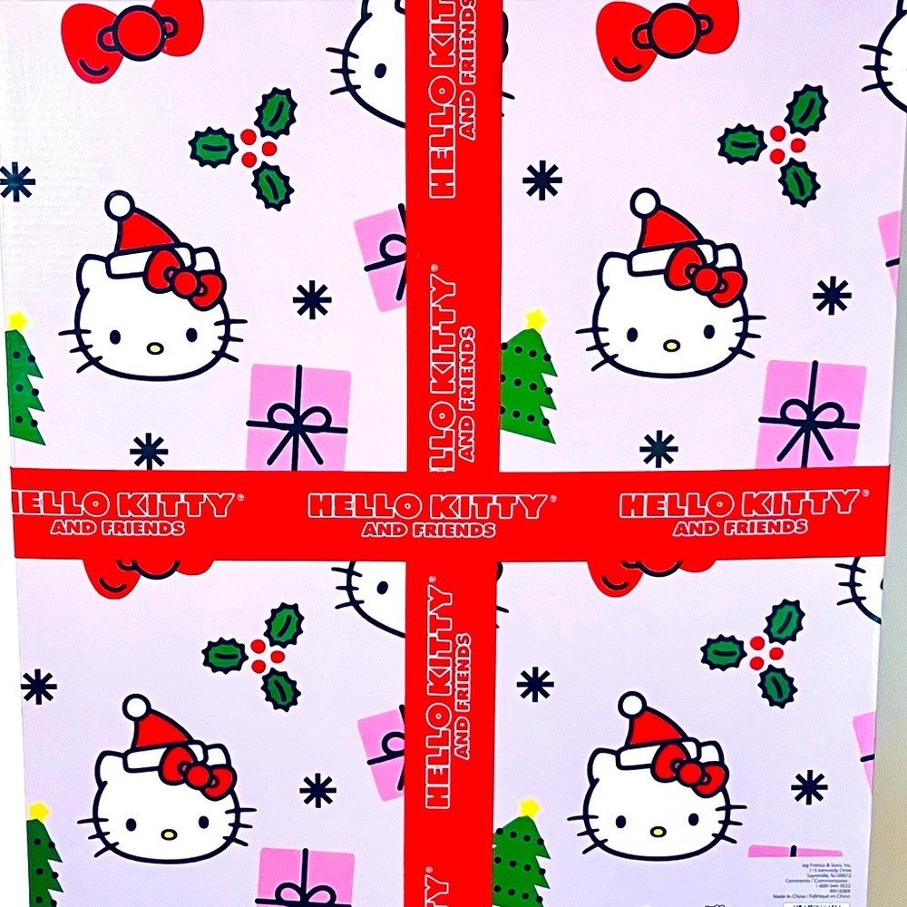 🎀Hello Kitty Pink Sherpa Christmas blanket